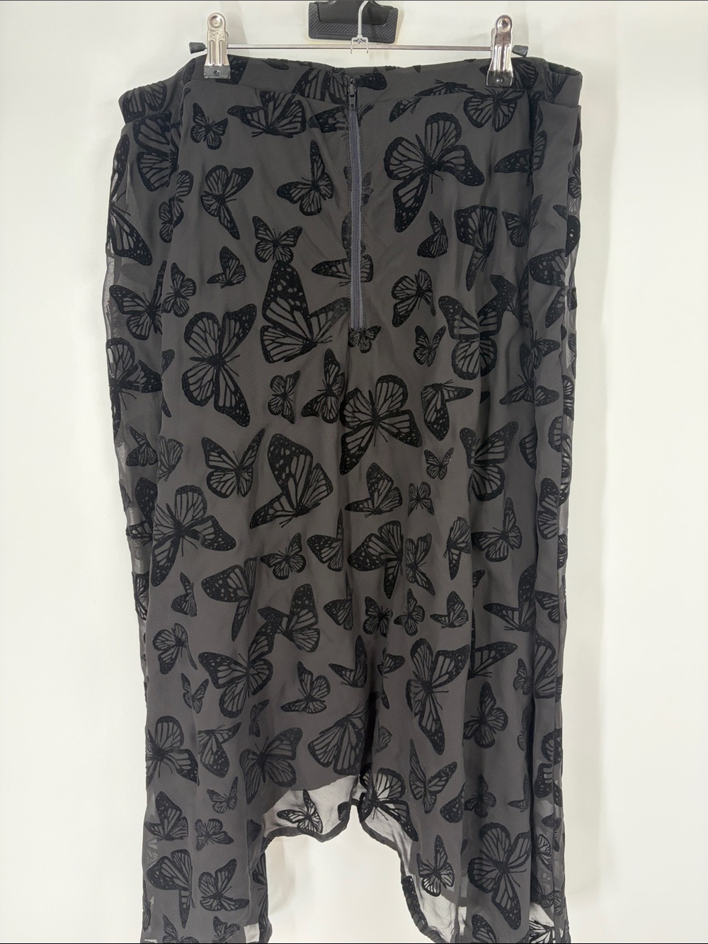 Hot Topic Cosmic Aura Black Butterfly Chiffon Hanky Skirt Size 1X - Picture 9 of 10